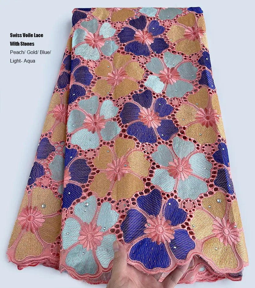 Favorable African Cotton Lace – Nigerian Swiss Voile Fabric in Switzerland 2025, High Quality Embroidered Traditional Dress Material | HollandLuxeGlobal.com Exclusive Collector’s Item