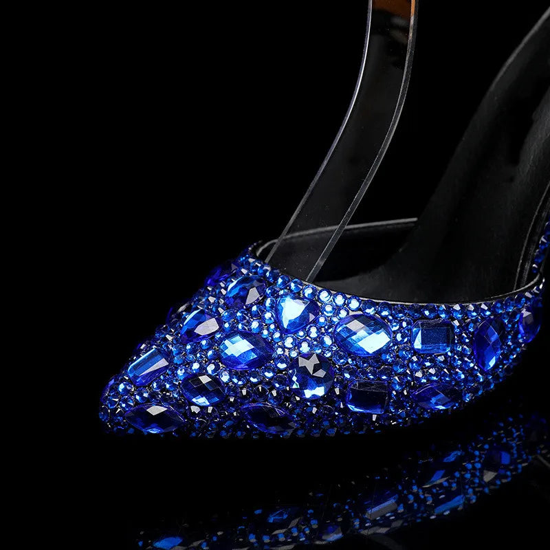 Bling Luxury Handmade Full Rhinestones Women’s Pumps | Diamond Crystal Pendant Banquet High Heels | Fashion Party, Prom & Wedding Shoes | HollandLuxeGlobal.com Exclusive Collector’s Item