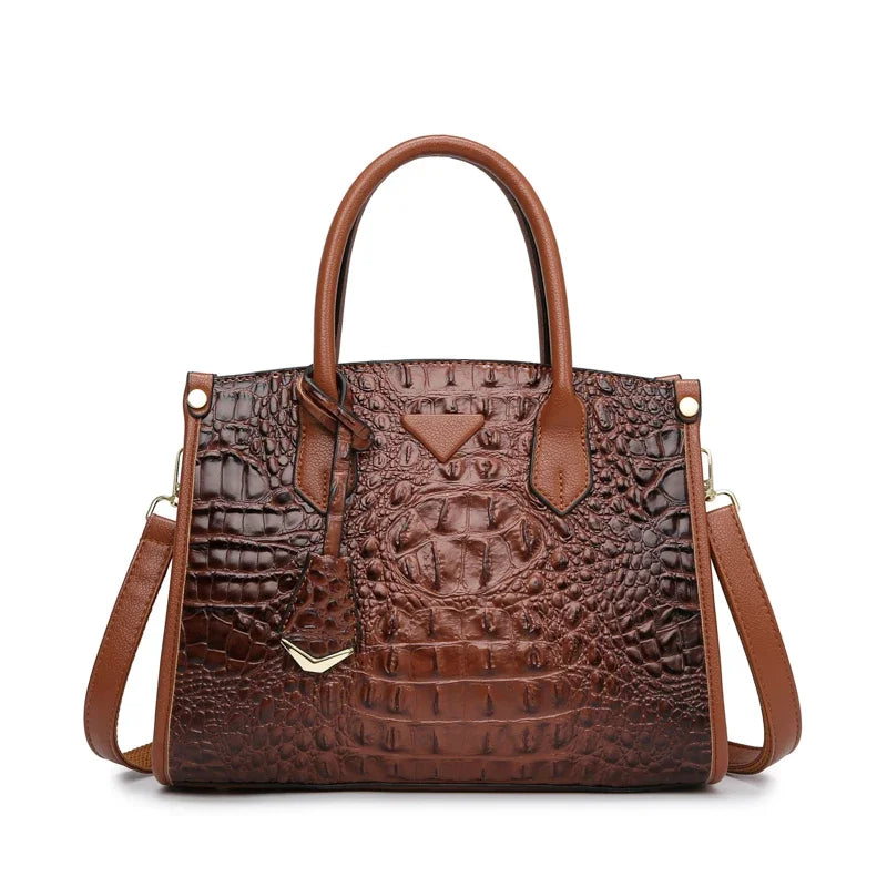 Women’s Large Top-Handle Vintage Crocodile Designer Shoulder Bag – Premium Quality Leather Crossbody & Messenger Handbag | HollandLuxeGlobal.com Exclusive Collector’s Item