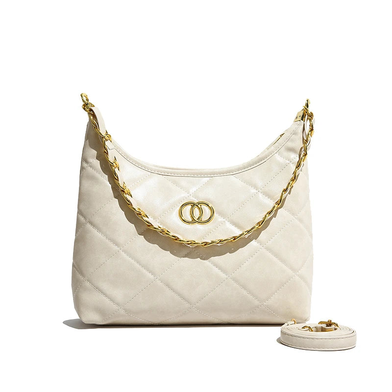 Classic Leather Handbag for Women | Elegant Ladies Tote with Detachable Strap | Famous Designer-Inspired Crossbody Purse | HollandLuxeGlobal.com Exclusive Collector’s Item