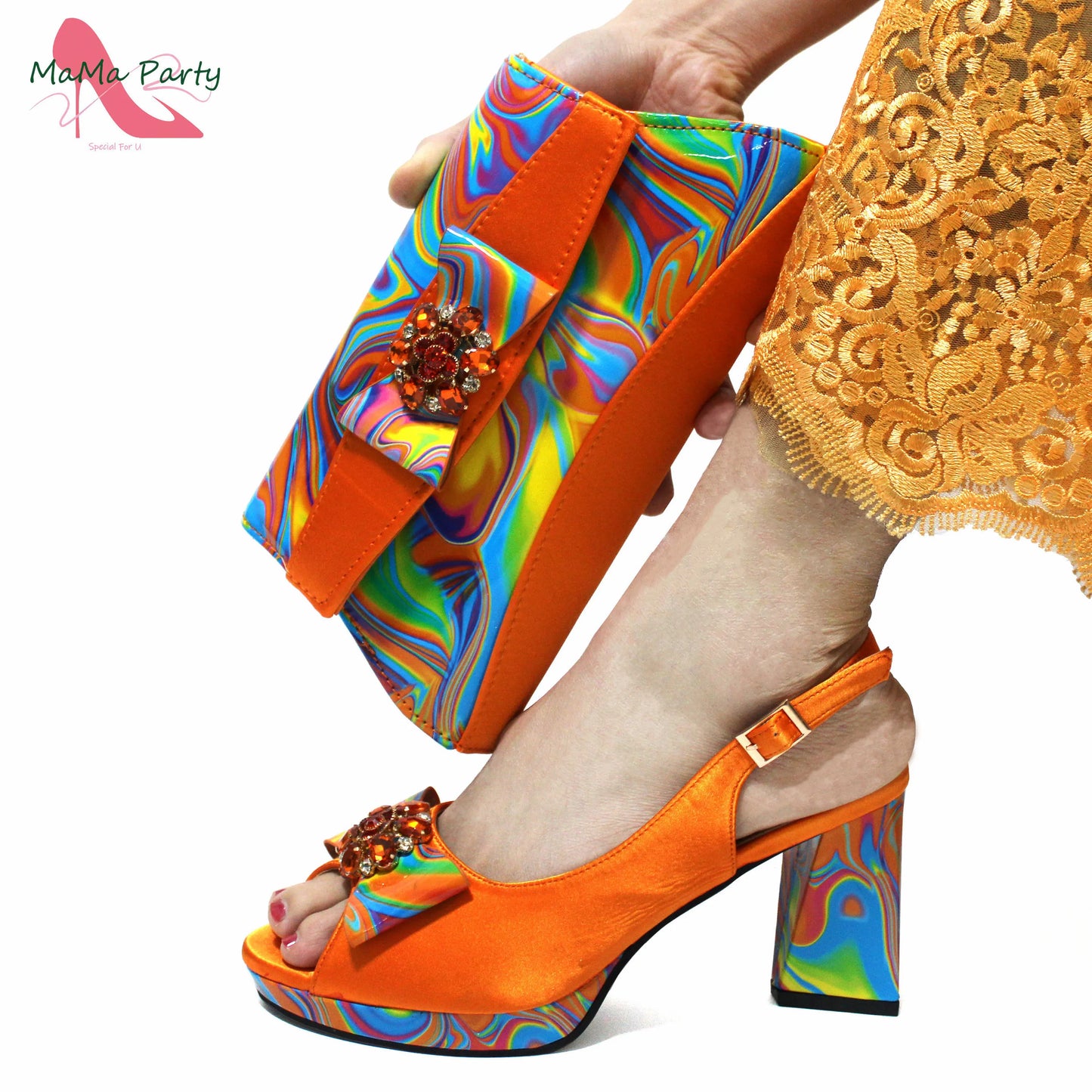 2024 Exclusive Italian Women’s Shoes & Matching Bag – Super High Heel Yellow Sandals for Elegant African Wedding & Party Style | HollandLuxeGlobal.com