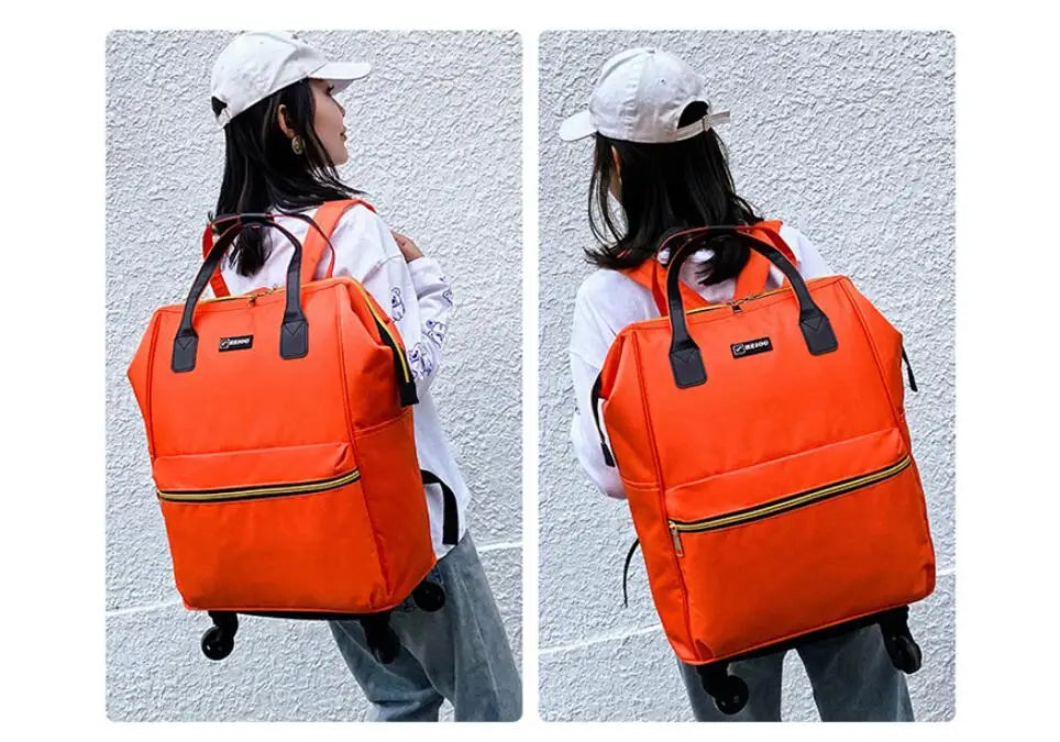 Women’s Luxury Travel Luggage Set – Rolling Trolley Bags with Wheels, Carry-On Hand Luggage & Wheeled Backpack | HollandLuxeGlobal.com Exclusive Collector’s Item