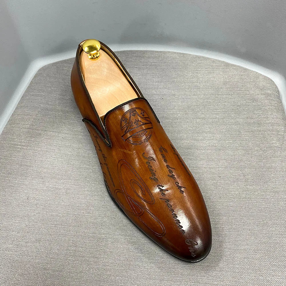 Experience timeless sophistication with these Italian Style Hand-Painted Men’s Shoes, crafted from genuine cow leather for unmatched elegance and comfort. Perfect for formal, business, or wedding occasions