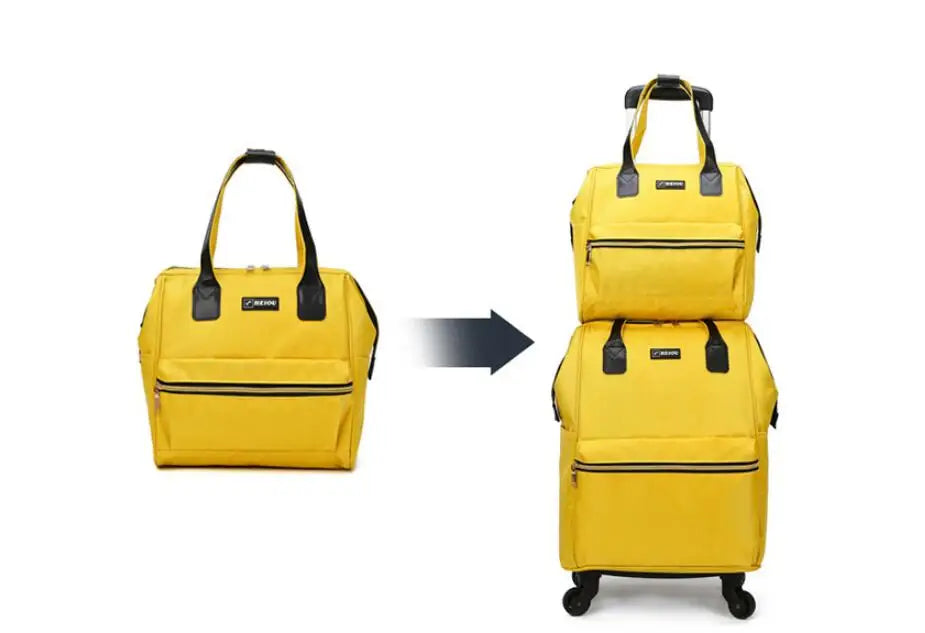 Women’s Luxury Travel Luggage Set – Rolling Trolley Bags with Wheels, Carry-On Hand Luggage & Wheeled Backpack | HollandLuxeGlobal.com Exclusive Collector’s Item