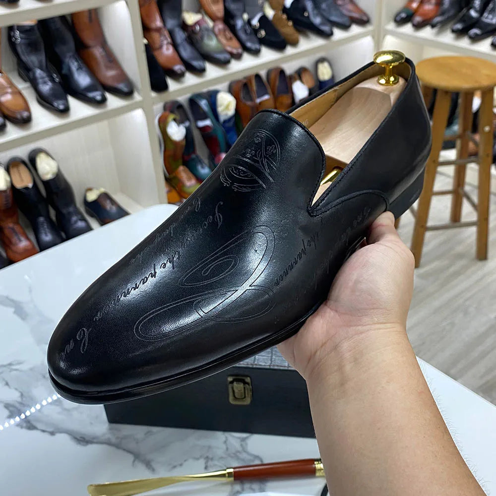 Experience timeless sophistication with these Italian Style Hand-Painted Men’s Shoes, crafted from genuine cow leather for unmatched elegance and comfort. Perfect for formal, business, or wedding occasions