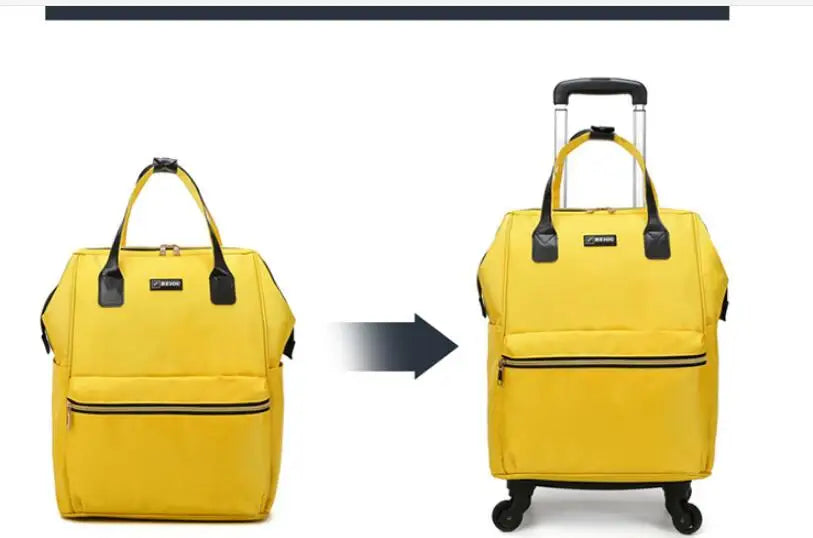 Women’s Luxury Travel Luggage Set – Rolling Trolley Bags with Wheels, Carry-On Hand Luggage & Wheeled Backpack | HollandLuxeGlobal.com Exclusive Collector’s Item