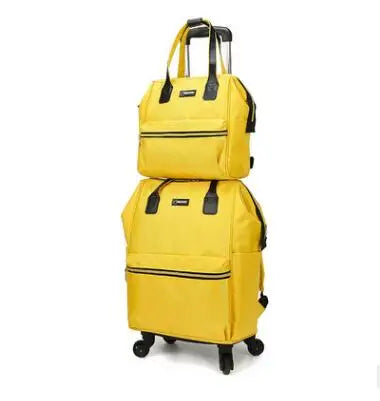 Women’s Luxury Travel Luggage Set – Rolling Trolley Bags with Wheels, Carry-On Hand Luggage & Wheeled Backpack | HollandLuxeGlobal.com Exclusive Collector’s Item