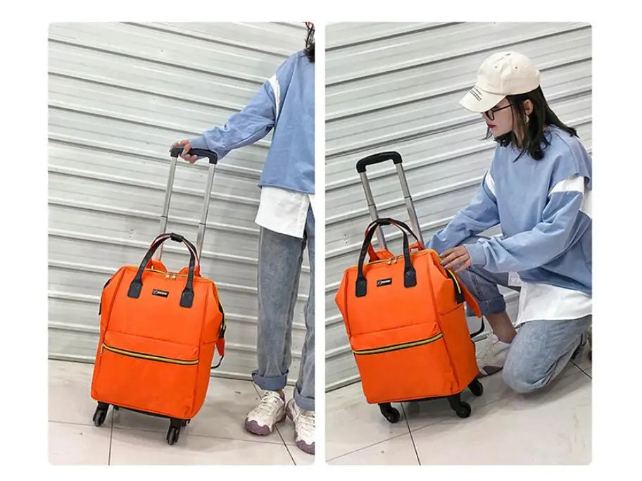Women’s Luxury Travel Luggage Set – Rolling Trolley Bags with Wheels, Carry-On Hand Luggage & Wheeled Backpack | HollandLuxeGlobal.com Exclusive Collector’s Item
