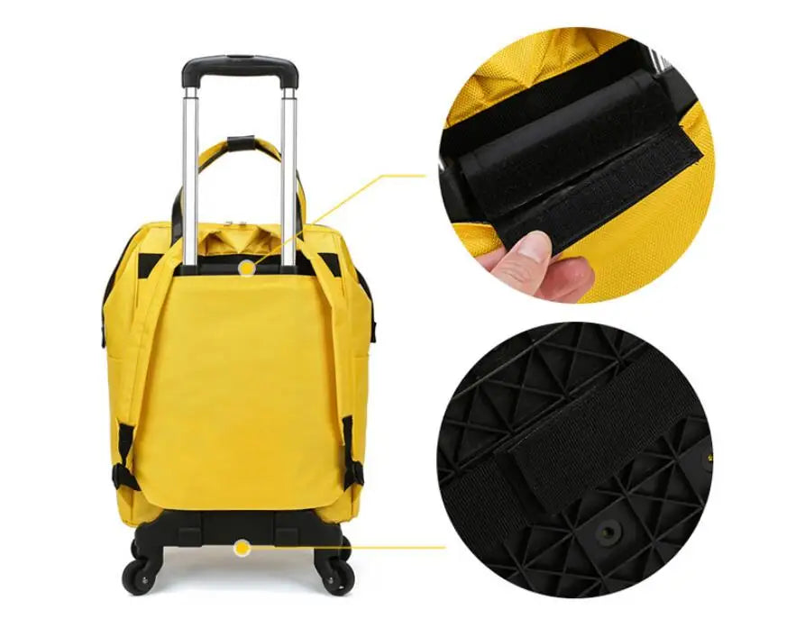 Women’s Luxury Travel Luggage Set – Rolling Trolley Bags with Wheels, Carry-On Hand Luggage & Wheeled Backpack | HollandLuxeGlobal.com Exclusive Collector’s Item