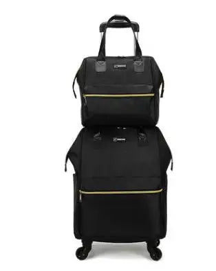 Women’s Luxury Travel Luggage Set – Rolling Trolley Bags with Wheels, Carry-On Hand Luggage & Wheeled Backpack | HollandLuxeGlobal.com Exclusive Collector’s Item