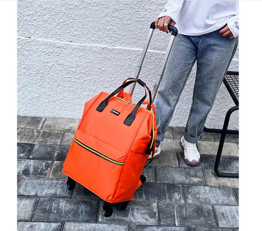 Women’s Luxury Travel Luggage Set – Rolling Trolley Bags with Wheels, Carry-On Hand Luggage & Wheeled Backpack | HollandLuxeGlobal.com Exclusive Collector’s Item