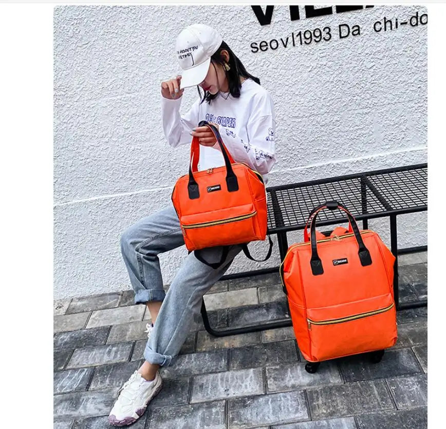 Women’s Luxury Travel Luggage Set – Rolling Trolley Bags with Wheels, Carry-On Hand Luggage & Wheeled Backpack | HollandLuxeGlobal.com Exclusive Collector’s Item