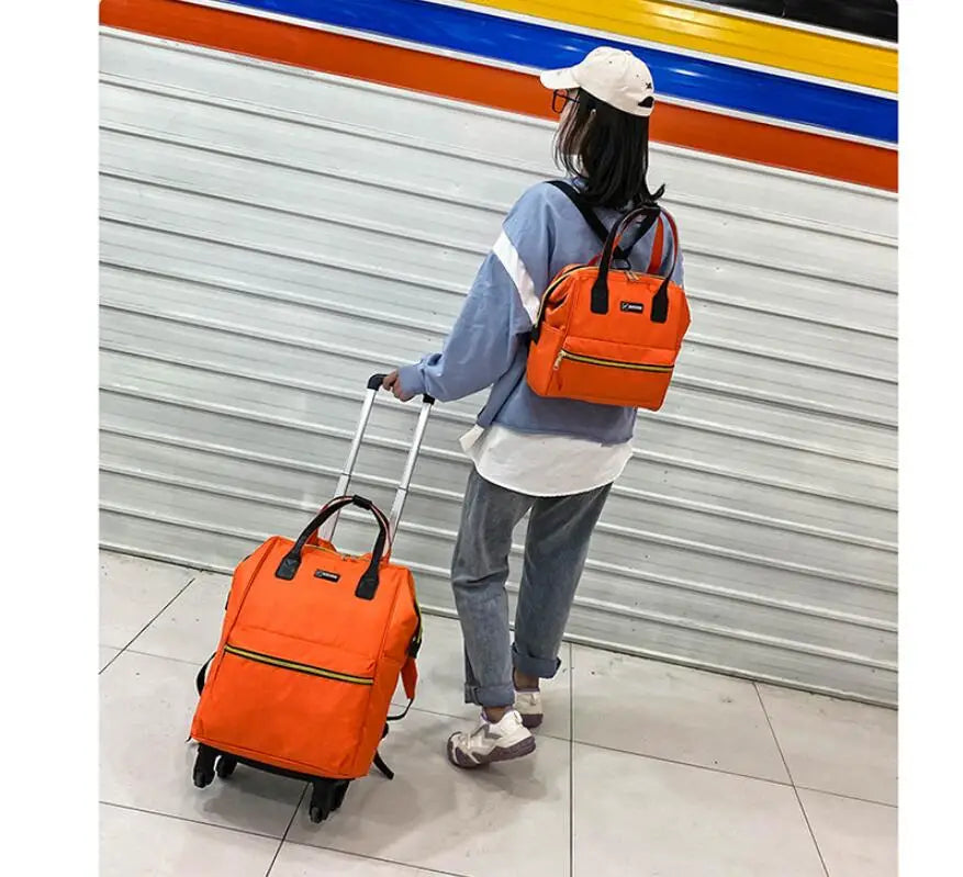Women’s Luxury Travel Luggage Set – Rolling Trolley Bags with Wheels, Carry-On Hand Luggage & Wheeled Backpack | HollandLuxeGlobal.com Exclusive Collector’s Item