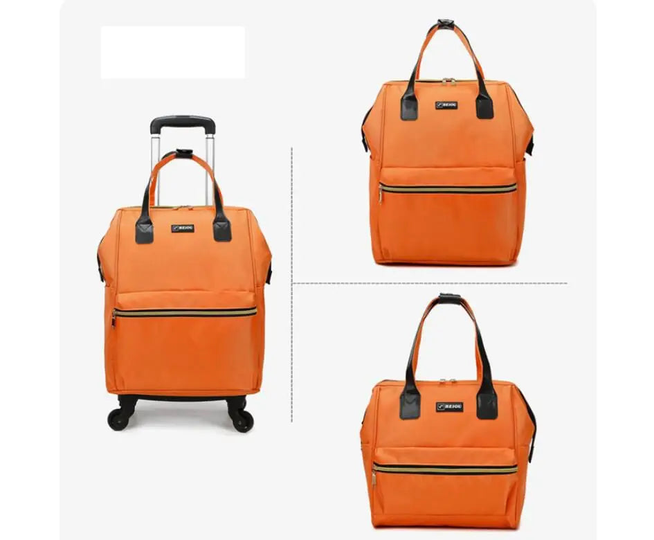 Women’s Luxury Travel Luggage Set – Rolling Trolley Bags with Wheels, Carry-On Hand Luggage & Wheeled Backpack | HollandLuxeGlobal.com Exclusive Collector’s Item