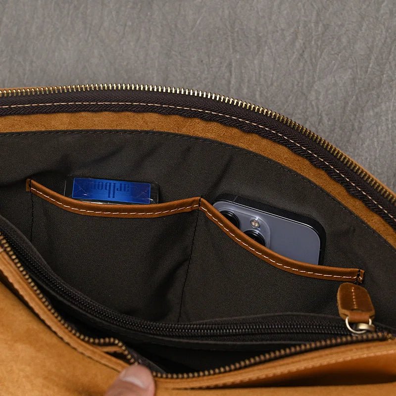 Men’s High-Quality Genuine Leather Shoulder Bag – Cowhide Crossbody Work & Messenger Bag for Daily Business and Casual Elegance | HollandLuxeGlobal.com Exclusive Collector’s Item