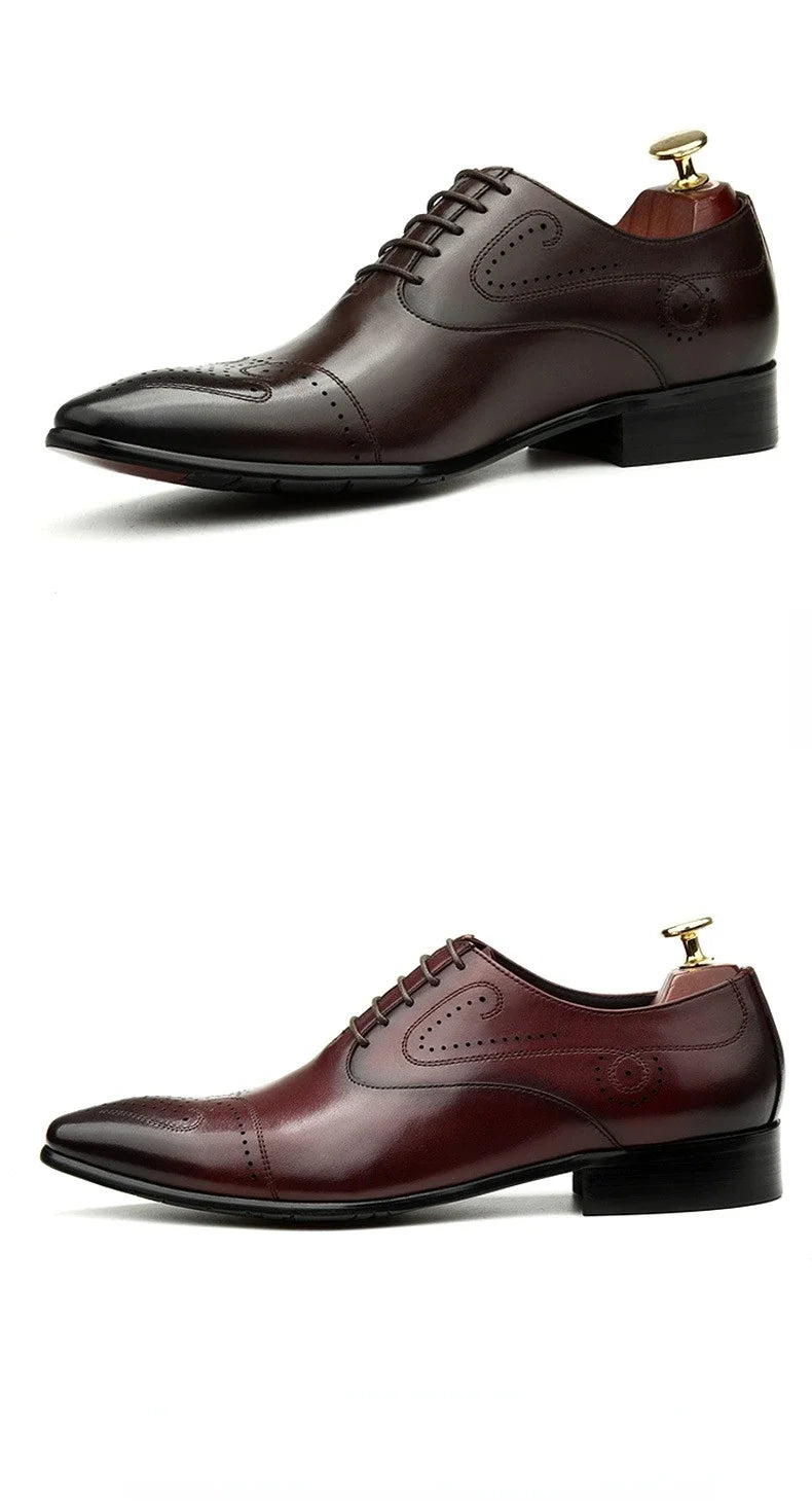 Handmade 2024 British Luxury Men’s Dress Shoes | Genuine Leather Brogues for Wedding, Business & Formal Fashion | HollandLuxeGlobal.com Exclusive Collector’s Item