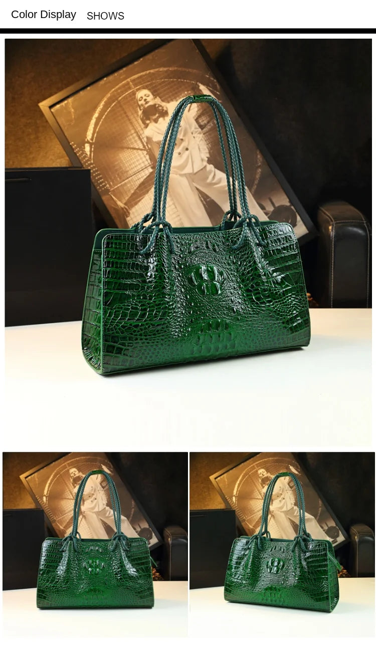 Boutique Premium Edition (for Exclusive Collection)
Red Crocodile Pattern Luxury Genuine Leather Tote Bag for Women – Designer Handbag for Travel & Daily Elegance | HollandLuxeGlobal.com Exclusive