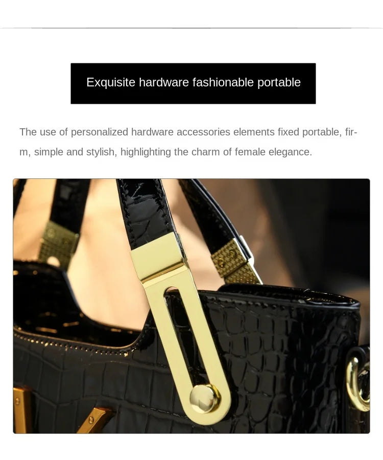 Add a touch of elegance to your style with this Women’s Crocodile Pattern Tote Bag, crafted from luxury microfiber leather in a stunning gradient color finish. Spacious, stylish, and versatile