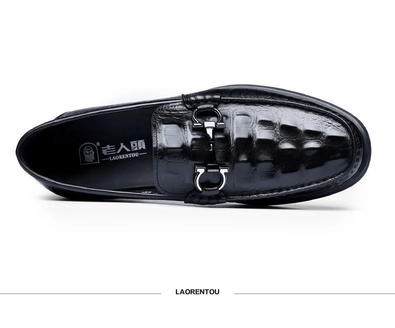 Option 2 – Premium Boutique Feel (for your Exclusive Collection)
LAORENTOU Handmade Crocodile Pattern Leather Loafers for Men – Breathable Business & Casual Slip-On Comfort | HollandLuxeGlobal.com Exclusive