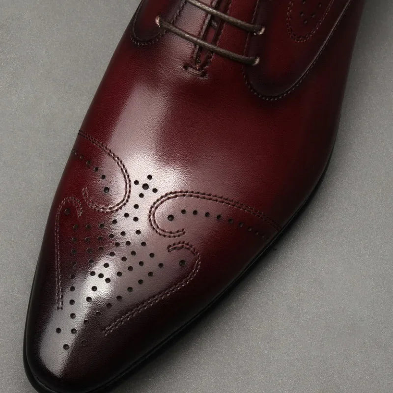 Handmade 2024 British Luxury Men’s Dress Shoes | Genuine Leather Brogues for Wedding, Business & Formal Fashion | HollandLuxeGlobal.com Exclusive Collector’s Item