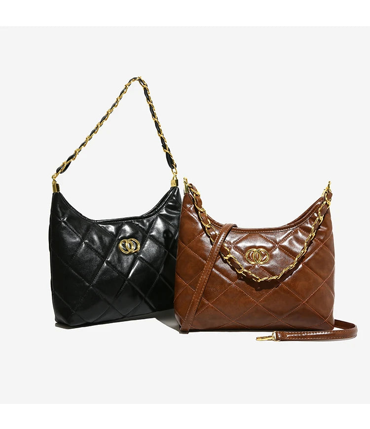 Classic Leather Handbag for Women | Elegant Ladies Tote with Detachable Strap | Famous Designer-Inspired Crossbody Purse | HollandLuxeGlobal.com Exclusive Collector’s Item