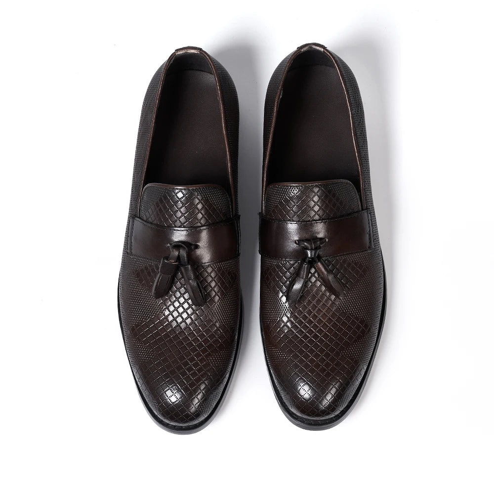 Boutique Premium Feel (for Exclusive Collection)
Italian Handmade Genuine Leather Tassel Loafers for Men – Luxury Slip-On Dress Shoes for Business, Weddings & Casual Elegance | HollandLuxeGlobal.com Exclusive