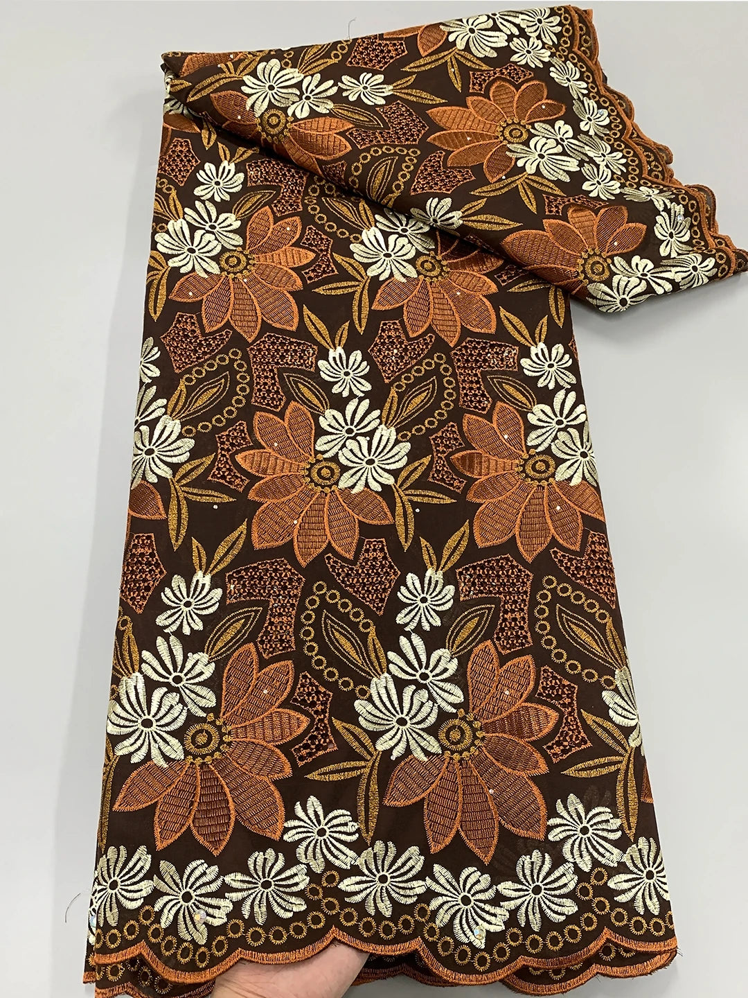 New Arrival – High Quality Swiss Voile Lace in Switzerland, Nigerian Embroidered Cotton Lace Fabric with Stones for Bridal and Prom Dresses | HollandLuxeGlobal.com Exclusive Collector’s Item