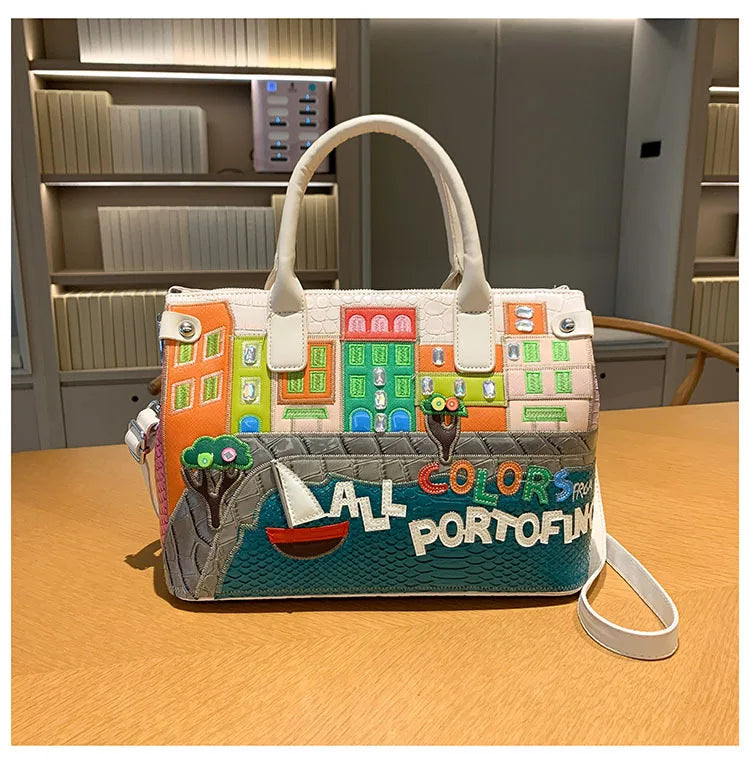 👜 Vintage Embroidered Shoulder Bag – Women’s Luxury Work Purse with Heavy Stitching, Timeless Crossbody Hand-Stitched Details | HollandLuxeGlobal.com Exclusive Collector’s Item