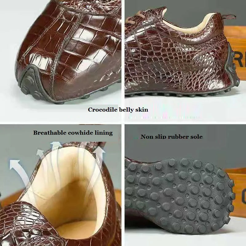 Boutique Premium Edition (for Exclusive Collection)
2025 Italian-Inspired Crocodile Belly Skin Men’s Sneakers – Genuine Leather Luxury Casual Shoes | HollandLuxeGlobal.com Exclusive