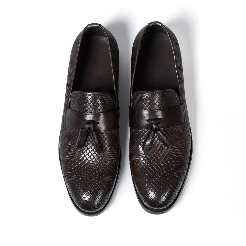 Boutique Premium Feel (for Exclusive Collection)
Italian Handmade Genuine Leather Tassel Loafers for Men – Luxury Slip-On Dress Shoes for Business, Weddings & Casual Elegance | HollandLuxeGlobal.com Exclusive