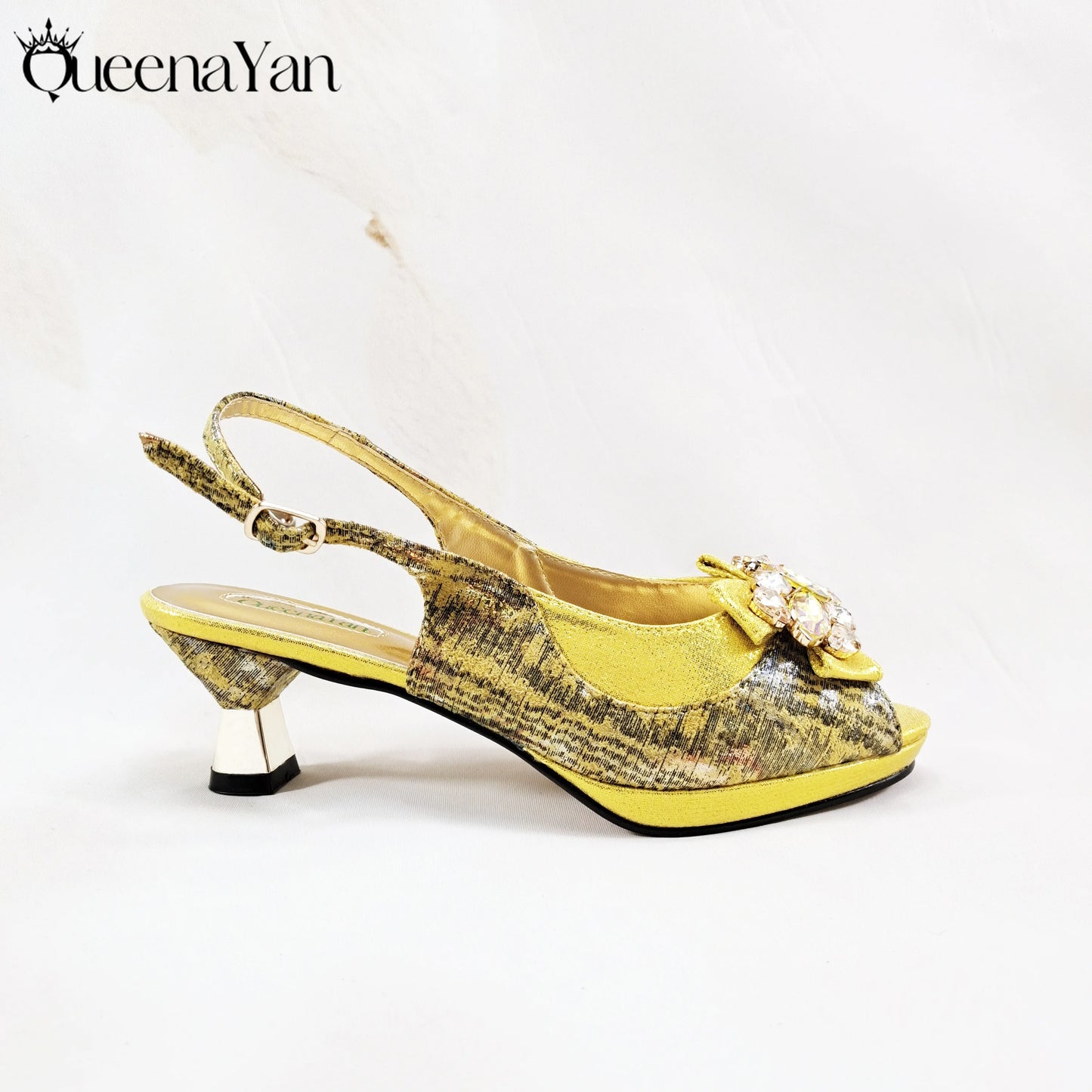 New Women High-Heel Shoes Elegant Wine Rhinestone Metallic Diamond Accents Paired with Matching Handbag Exquisite Special-Material | HollandLuxeGlobal.com Exclusive Collector’s Item