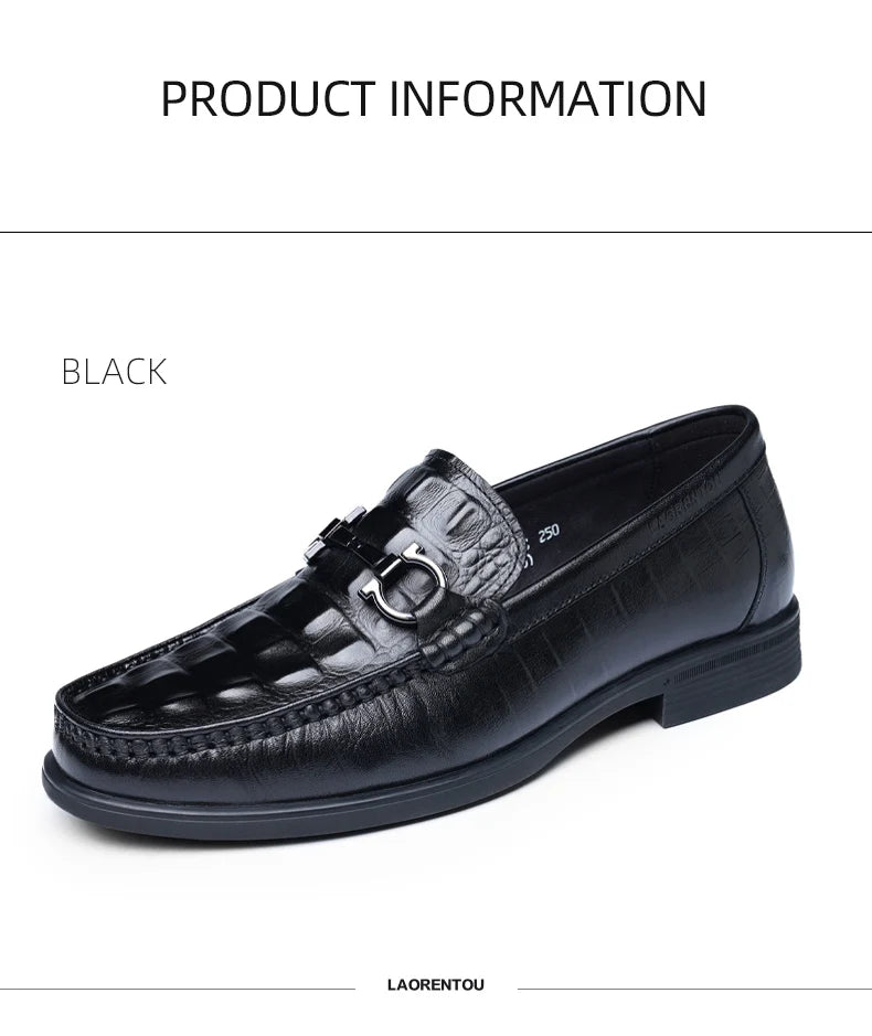 Option 2 – Premium Boutique Feel (for your Exclusive Collection)
LAORENTOU Handmade Crocodile Pattern Leather Loafers for Men – Breathable Business & Casual Slip-On Comfort | HollandLuxeGlobal.com Exclusive