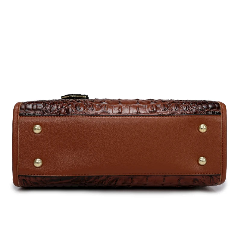 Women’s Large Top-Handle Vintage Crocodile Designer Shoulder Bag – Premium Quality Leather Crossbody & Messenger Handbag | HollandLuxeGlobal.com Exclusive Collector’s Item