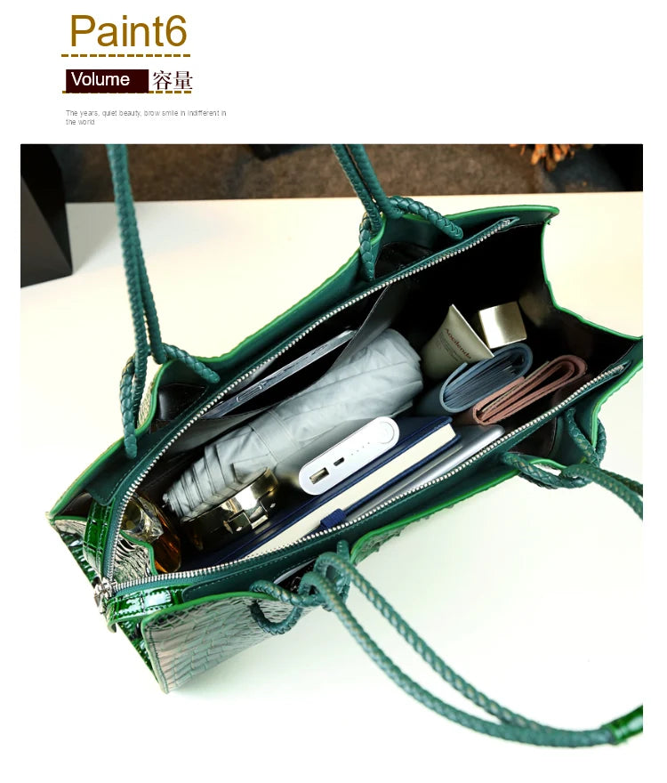 Boutique Premium Edition (for Exclusive Collection)
Red Crocodile Pattern Luxury Genuine Leather Tote Bag for Women – Designer Handbag for Travel & Daily Elegance | HollandLuxeGlobal.com Exclusive