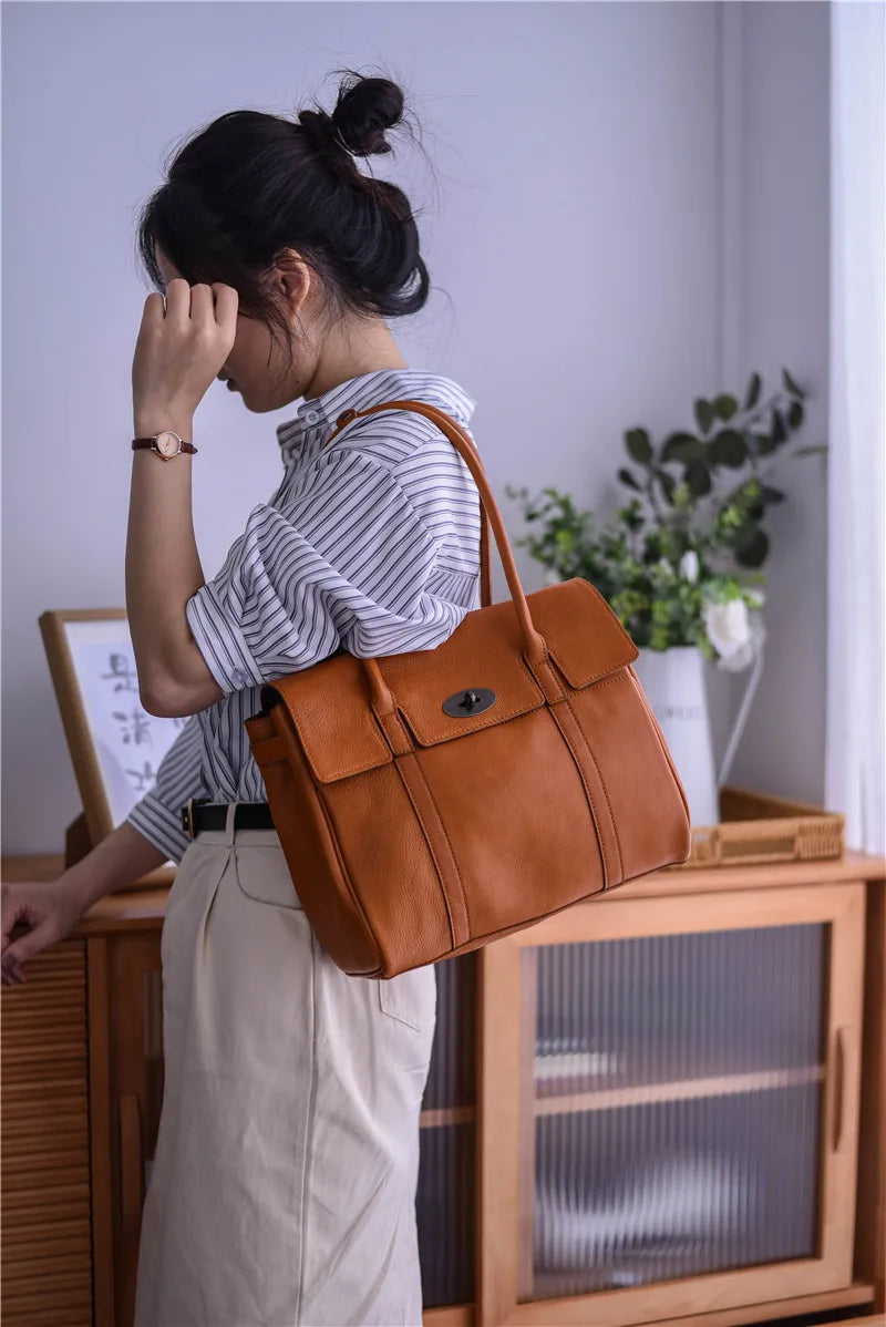 Business Casual Designer Handmade Genuine Leather Women’s Shoulder Bag – Real Cowhide Fashion Handbag for Work, Travel & Everyday Luxury | HollandLuxeGlobal.com Exclusive Collector’s Item