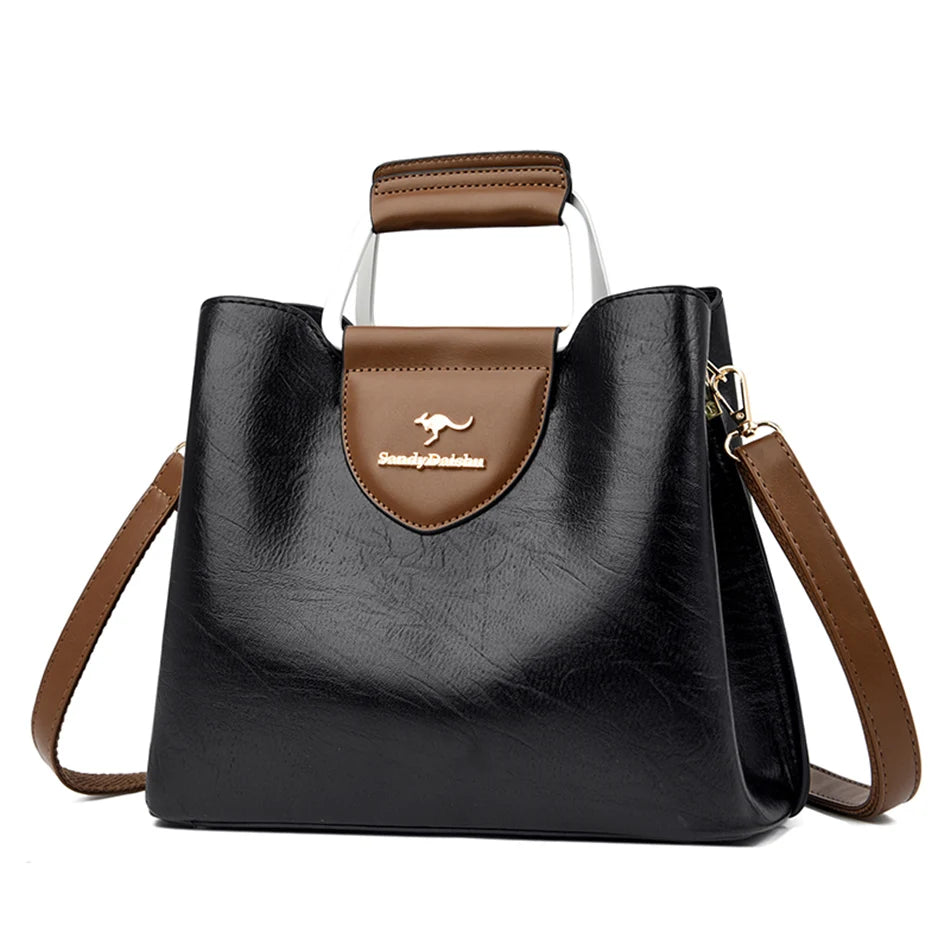 Step into timeless elegance with this Genuine Brand Leather Tote Bag, a luxury designer handbag crafted from high-quality leather. Perfect as a ladies crossbody or handbag, designed for women who appreciate quality