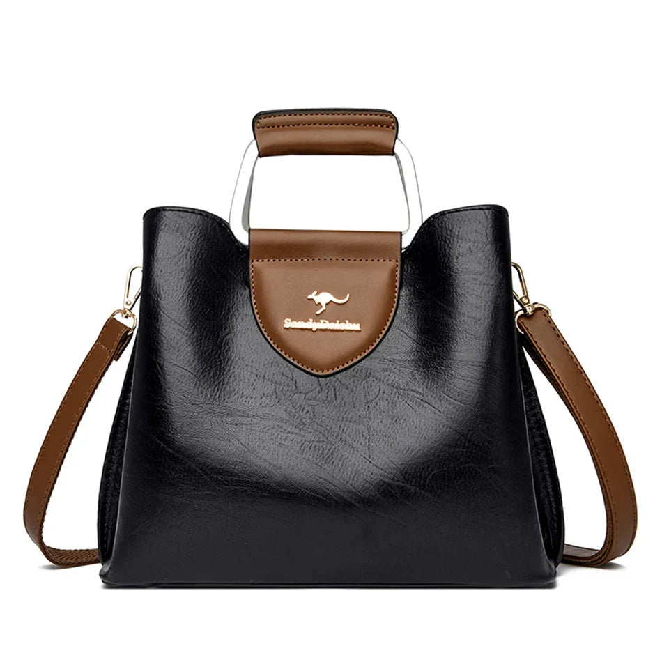 Step into timeless elegance with this Genuine Brand Leather Tote Bag, a luxury designer handbag crafted from high-quality leather. Perfect as a ladies crossbody or handbag, designed for women who appreciate quality