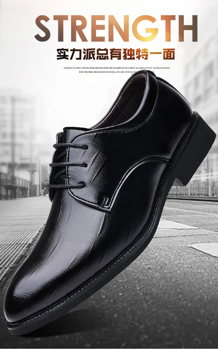 Luxury Men’s Genuine Leather Dress Shoes | Classic Pointed Toe Designer Formal Business & Party Footwear for Modern Gentlemen | HollandLuxeGlobal.com Exclusive Collector’s Item