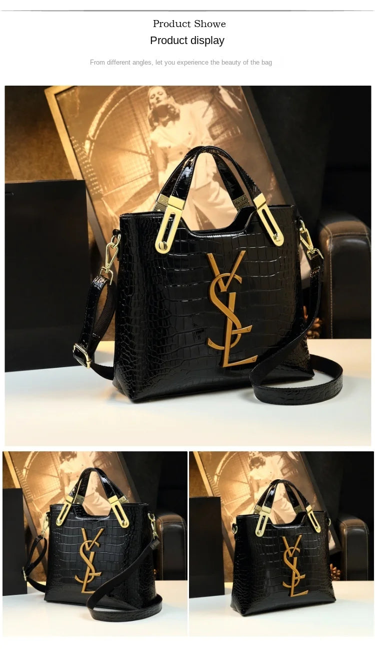 Add a touch of elegance to your style with this Women’s Crocodile Pattern Tote Bag, crafted from luxury microfiber leather in a stunning gradient color finish. Spacious, stylish, and versatile