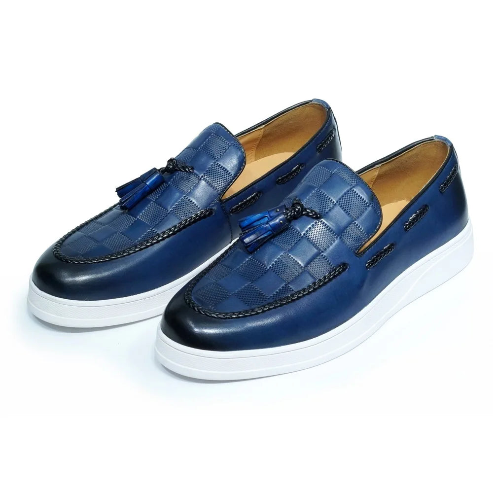 Boutique Premium Edition (for Exclusive Collection)
Italian Luxury Men’s Tassel Loafers – Genuine Leather Slip-On Dress & Casual Shoes in Classic Blue, Black & Red | HollandLuxeGlobal.com Exclusive