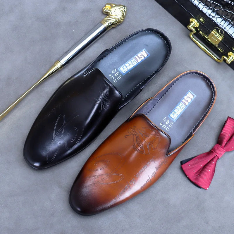 Boutique Premium Edition (for Exclusive Collection)
Italian Luxury Men’s Leather Slippers – Handmade Non-Slip Moccasins for Summer Elegance | HollandLuxeGlobal.com Exclusive
