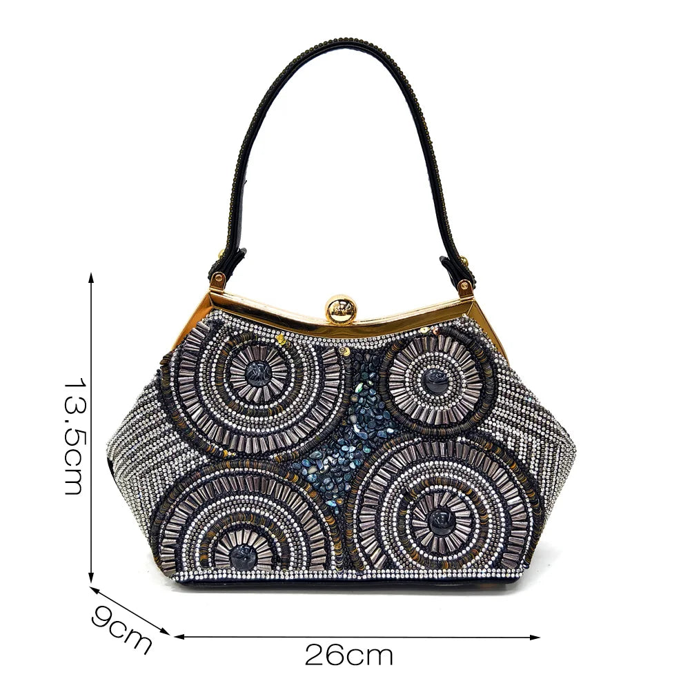 HollandLuxeGlobal.com Exclusive Premium Collectors Item – Elegant Italian Design Women’s Party Shoes with Matching Handbag, Stylish Heels & Bag Set for African Weddings & Special