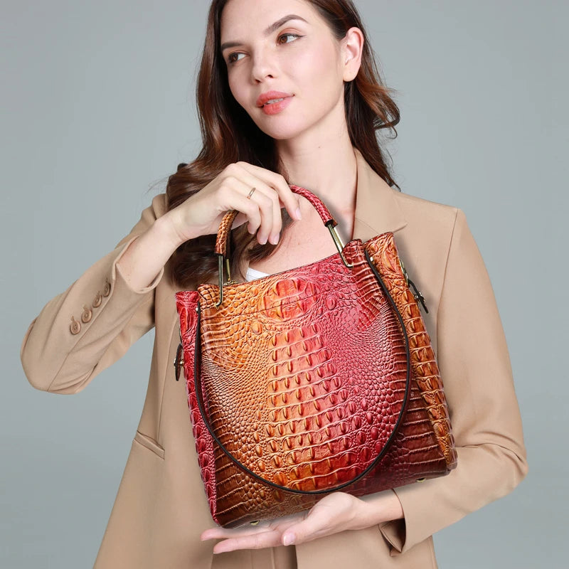 Boutique Premium Edition (for Exclusive Collection)
Luxury Crocodile Skin Leather Handbag for Women – Large-Capacity Designer Shoulder Tote | HollandLuxeGlobal.com Exclusive