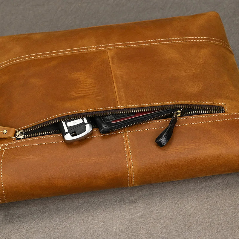 Men’s High-Quality Genuine Leather Shoulder Bag – Cowhide Crossbody Work & Messenger Bag for Daily Business and Casual Elegance | HollandLuxeGlobal.com Exclusive Collector’s Item