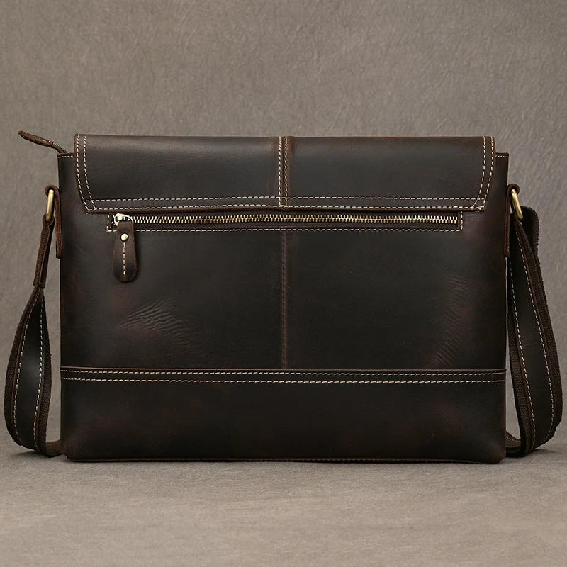 Men’s High-Quality Genuine Leather Shoulder Bag – Cowhide Crossbody Work & Messenger Bag for Daily Business and Casual Elegance | HollandLuxeGlobal.com Exclusive Collector’s Item