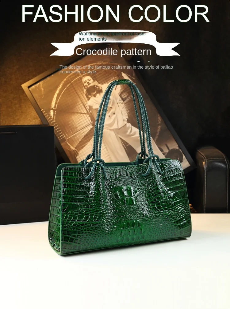 Boutique Premium Edition (for Exclusive Collection)
Red Crocodile Pattern Luxury Genuine Leather Tote Bag for Women – Designer Handbag for Travel & Daily Elegance | HollandLuxeGlobal.com Exclusive