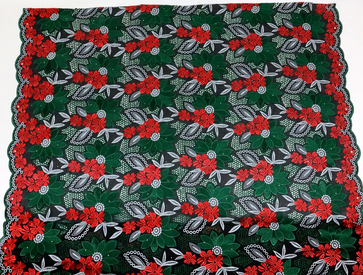 New Arrival – High Quality Swiss Voile Lace in Switzerland, Nigerian Embroidered Cotton Lace Fabric with Stones for Bridal and Prom Dresses | HollandLuxeGlobal.com Exclusive Collector’s Item