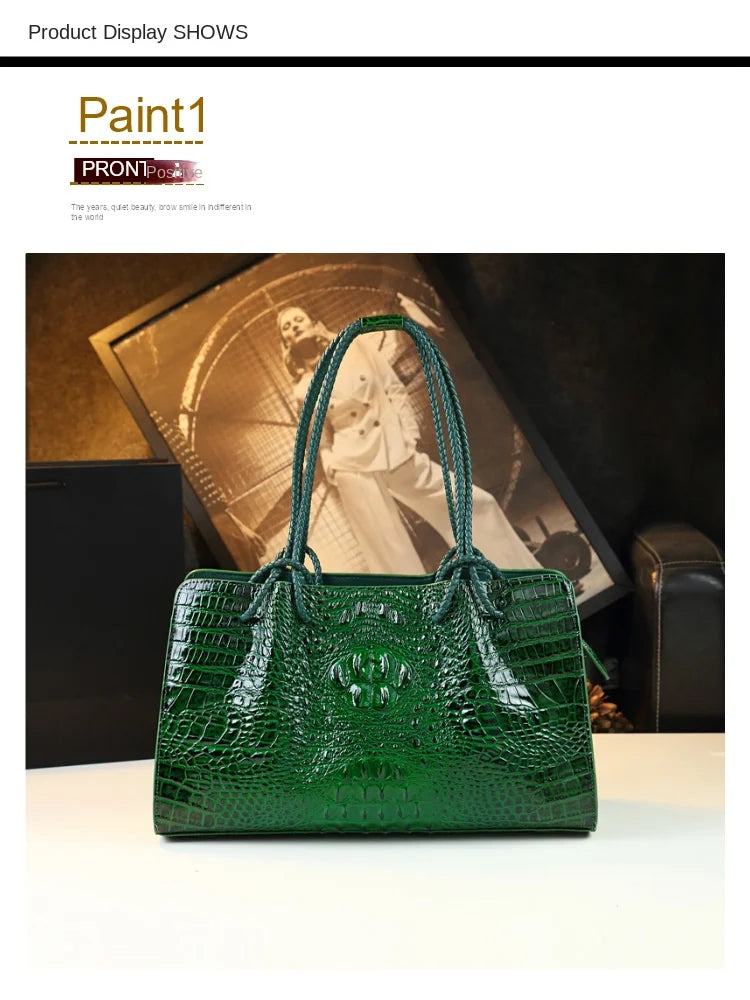 Boutique Premium Edition (for Exclusive Collection)
Red Crocodile Pattern Luxury Genuine Leather Tote Bag for Women – Designer Handbag for Travel & Daily Elegance | HollandLuxeGlobal.com Exclusive