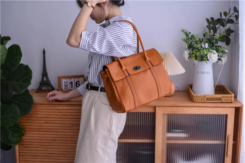 Business Casual Designer Handmade Genuine Leather Women’s Shoulder Bag – Real Cowhide Fashion Handbag for Work, Travel & Everyday Luxury | HollandLuxeGlobal.com Exclusive Collector’s Item