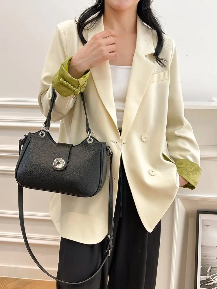 Designer Women's Handbag In High-Quality Leather With Embroidery Detail Elegant Look For Special Occasions Gift